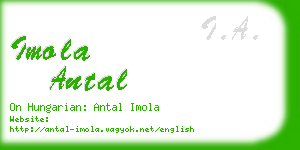 imola antal business card